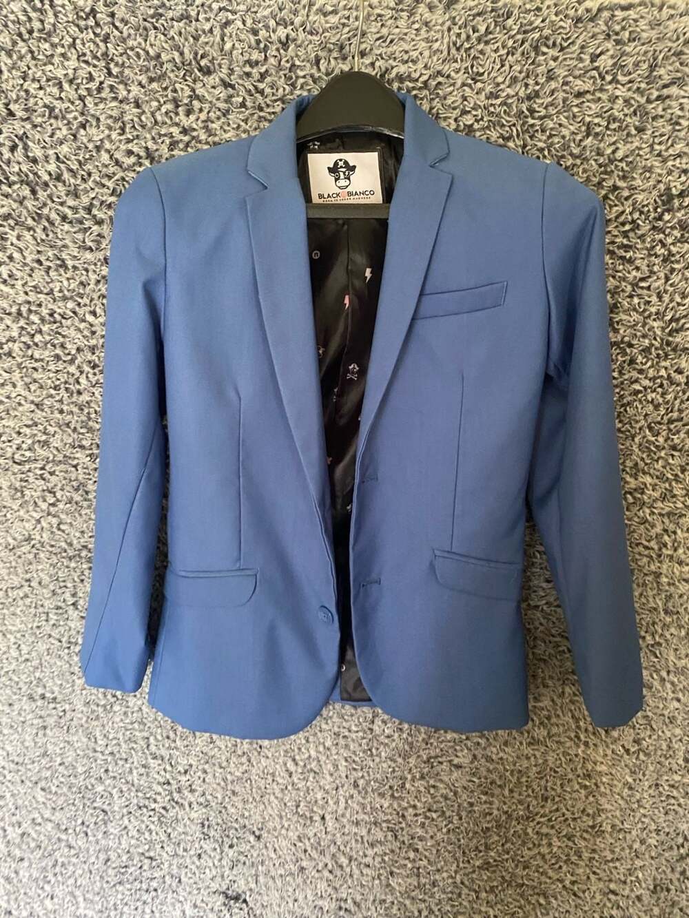 Black Bianco Boys Blue Captin Kid Milan Blazer Jacket
